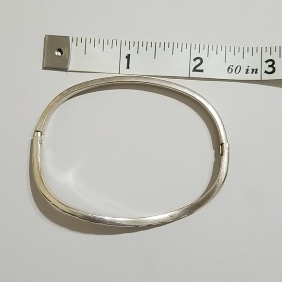 Vintage Opal Inlay Sterling Silver Cuff - Picture 4 of 7